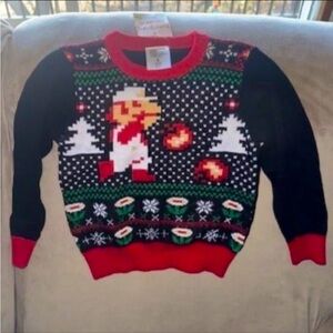 Little Boys Jumping Beans® Nintendo Mario Knit Holiday Sweater | Size 4